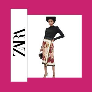 Zara TRF Chain Print Wrap Skirt | Sz S/M | NWOT